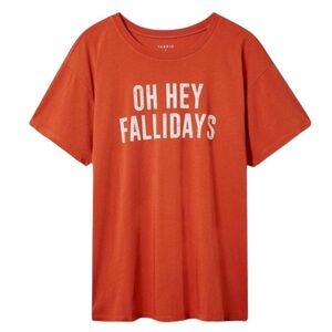 Torrid Fallidays Relaxed Fit Cotton Crew Neck Tee Size 2